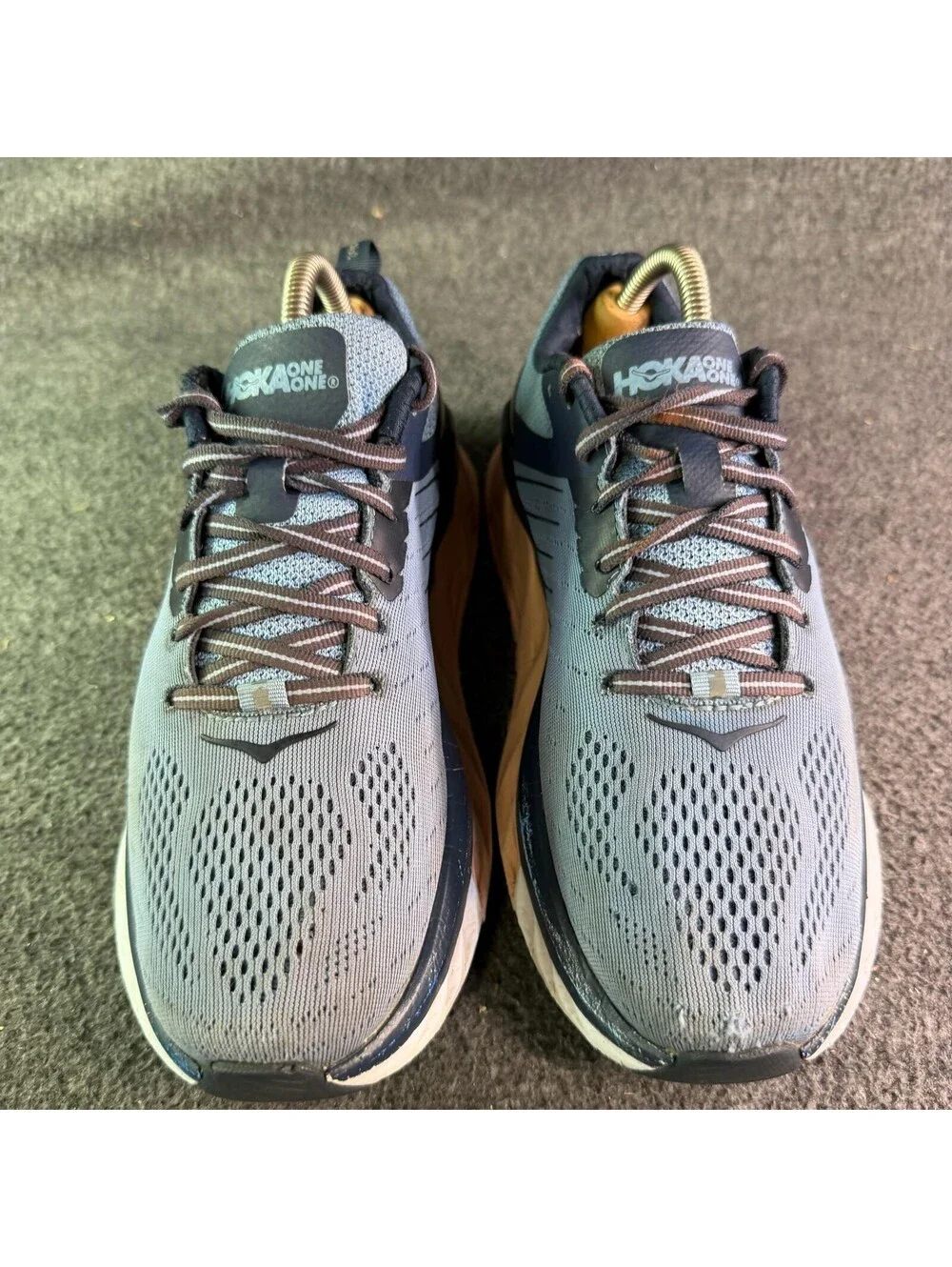 Hoka One One Arahi 3 Shoes Womens Size 8W Blue Peach Running Sneakers Athletic